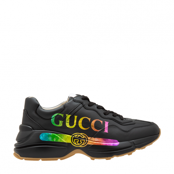 Gucci logo leather sneaker deals