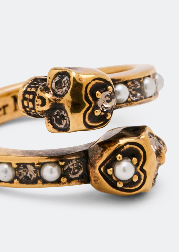 Alexander mcqueen twin skull ring new arrivals