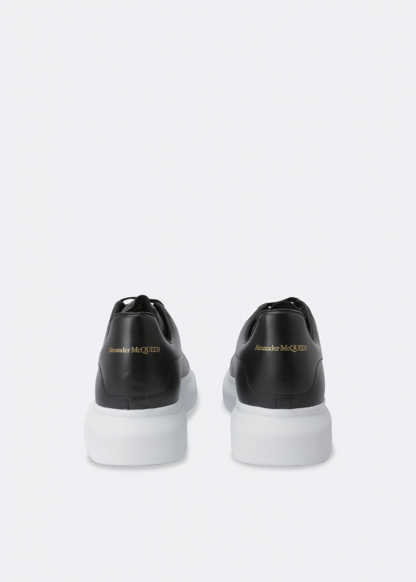 Alexander mcqueen black leather sneakers deals