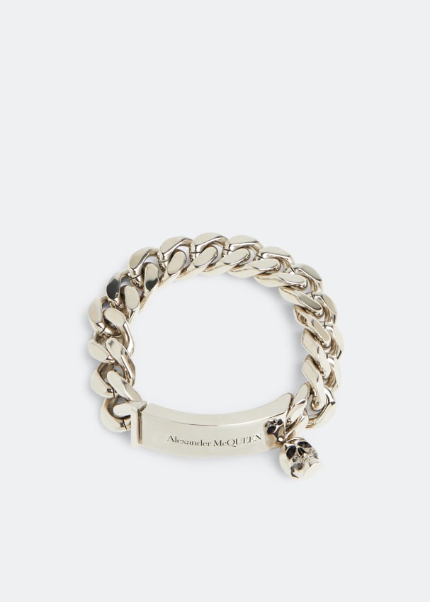 Alexander mcqueen silver tone chain bracelet discount