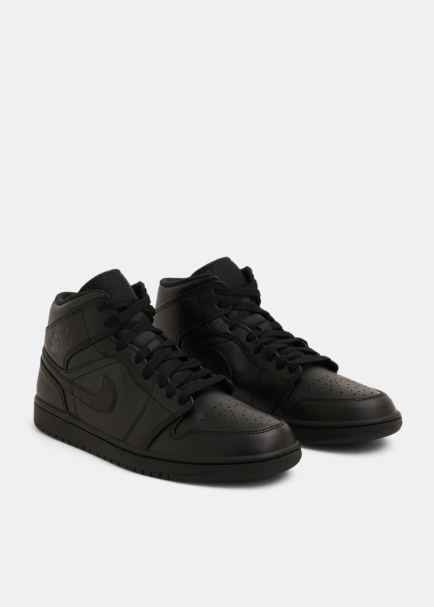 Nike Air Jordan 1 Mid sneakers for Men Black in Oman Level Shoes