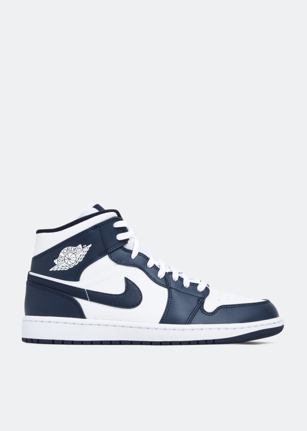 Nike Air Jordan 1 Mid Obsidian sneakers for Men White in Kuwait Level Shoes
