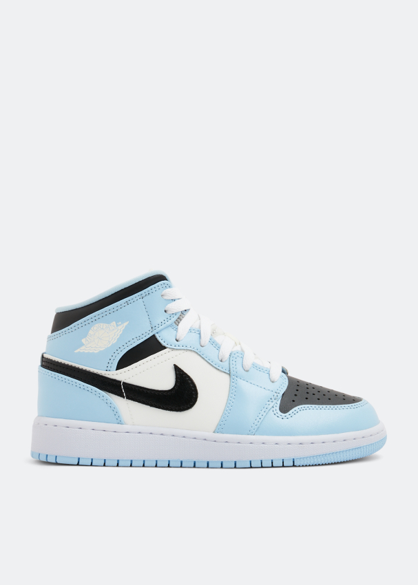 Nike Air Jordan 1 Mid Ice Blue sneakers for Boy Blue in Bahrain Level Shoes