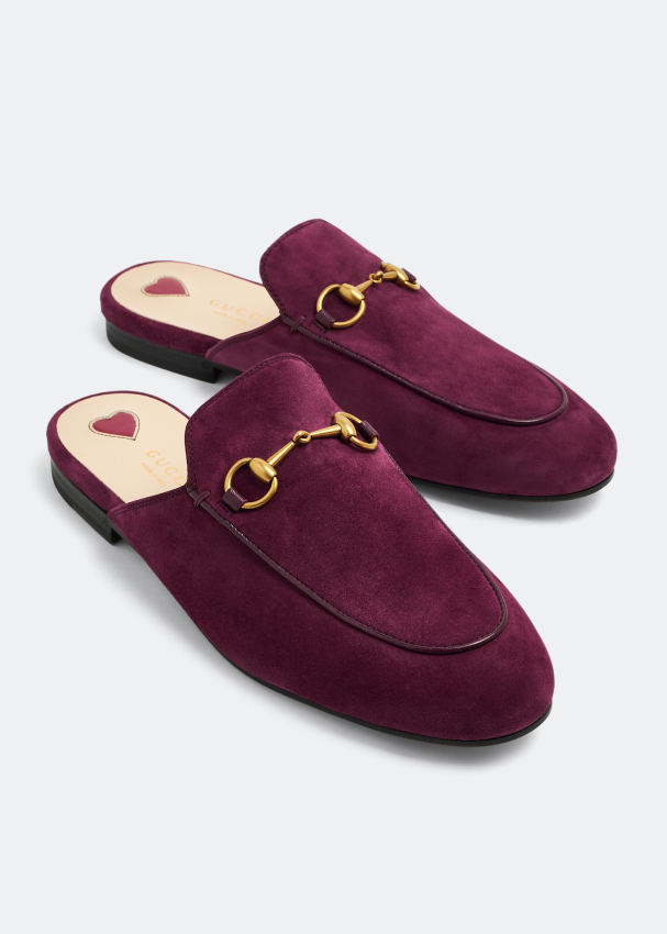 Gucci Princetown Horsebit-Detailed Shearling-Lined Logo-Facquard Slippers  at 1stDibs | gucci shearling slippers