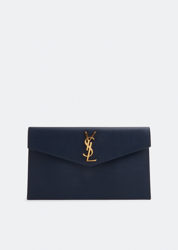 Ysl uptown leather envelope pouch best sale
