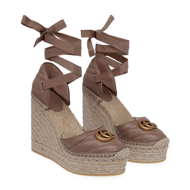 Gucci Marmont wedge espadrilles for Women - Beige in UAE | Level Shoes