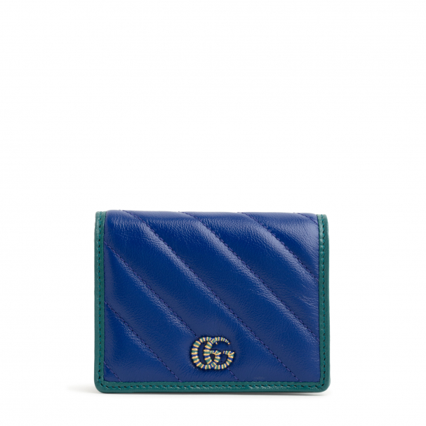 Gucci GG Marmont card case wallet for Women Blue in KSA Level Shoes
