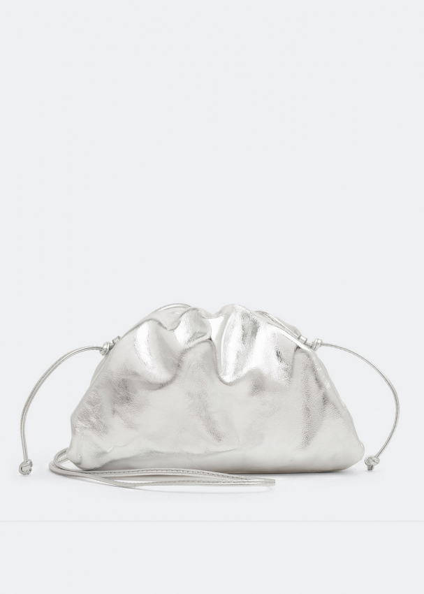 Bottega Veneta Inspired Weave Shoulder Bag Silver - Accessories from Ruby  Room UK
