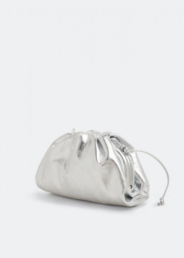 Bottega Veneta Mini Pouch clutch for Women - Silver in Kuwait