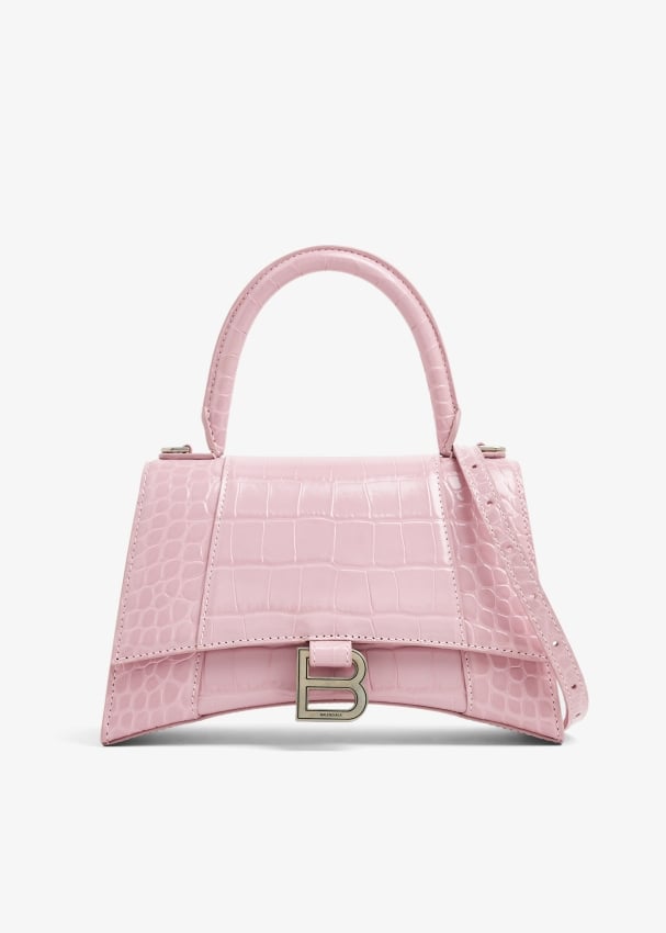 Balenciaga Pink Hourglass Shoulder Bag  SSENSE