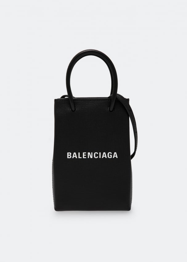 Balenciaga Shopping Phone Holder bag for Women - Black in UAE | Level Shoes