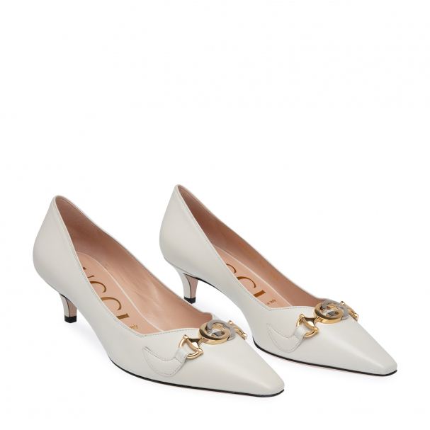 Gucci Zumi leather pumps for Women White in UAE Level Shoes