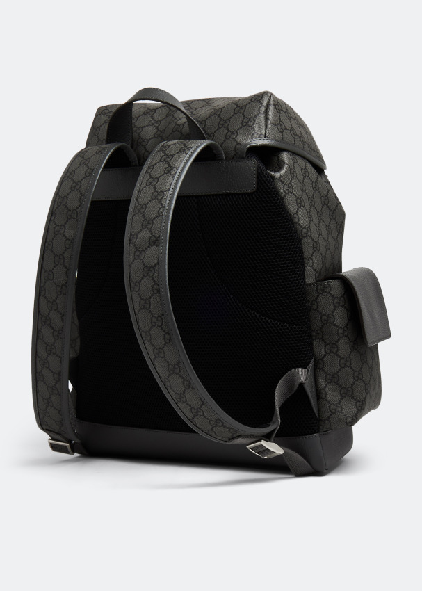 Ophidia GG medium backpack in grey and black Supreme