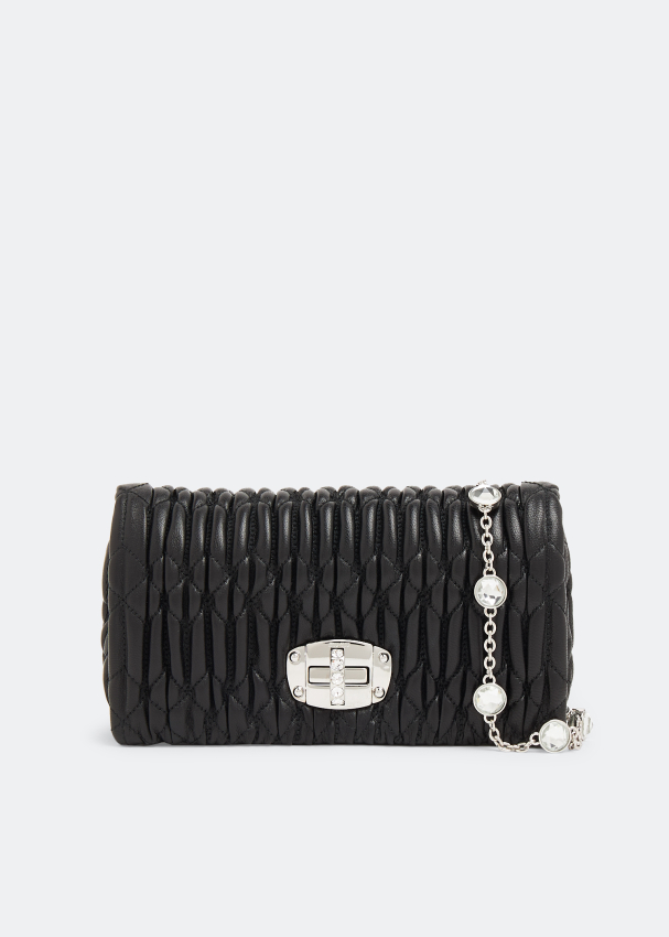 Miu Miu Miu crystal leather minibag for Women Black in Bahrain