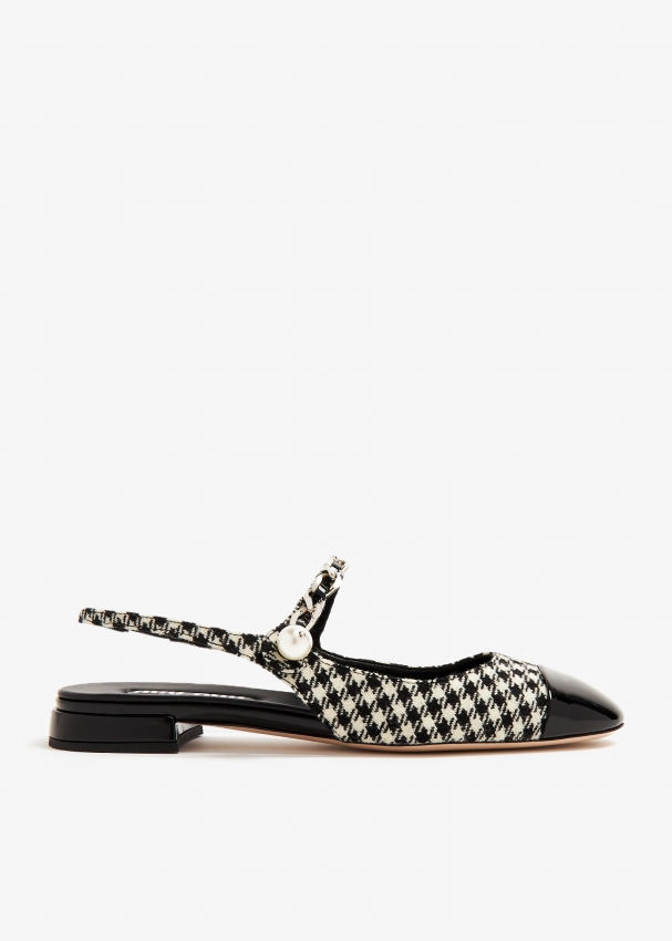 Miu miu gingham slingbacks on sale