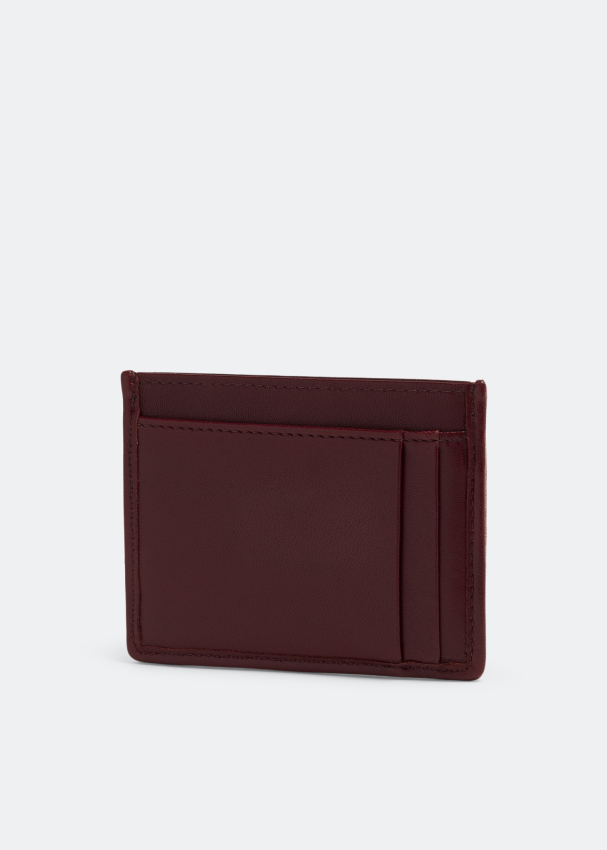 Miu Miu Matelassé leather card holder for Women - Burgundy in KSA  