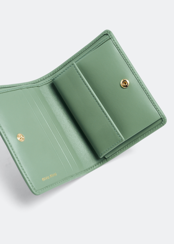 Miu Miu Small leather wallet for Women - Green in UAE