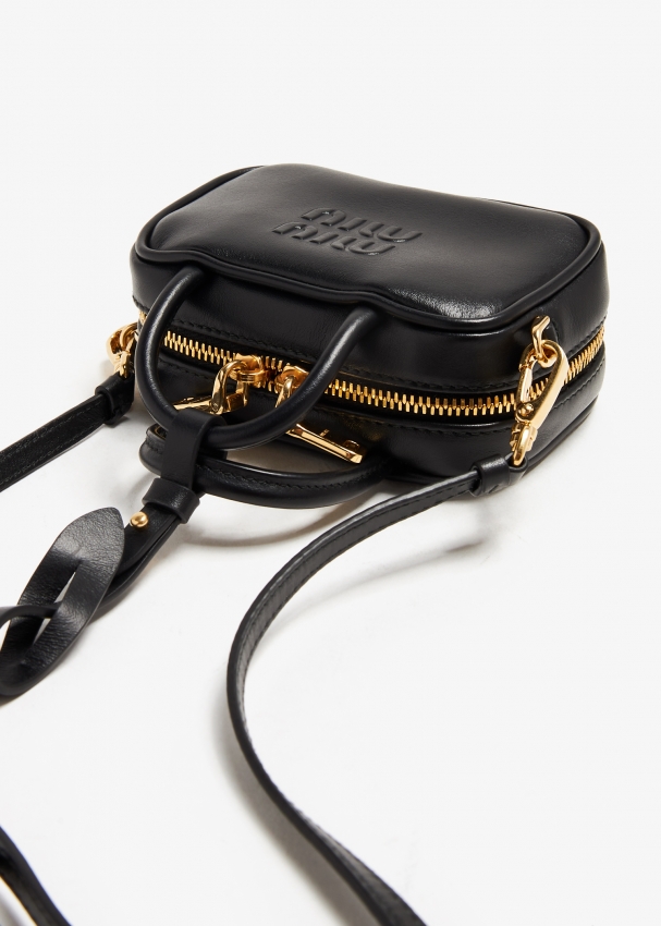 Miu Miu Leather micro bag for Women - Black in UAE | Level Shoes