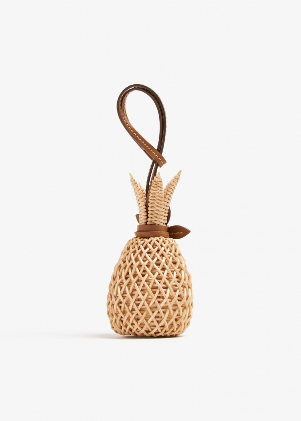 Miu Miu Wicker trick bag charm for Women Beige in Qatar Level Shoes