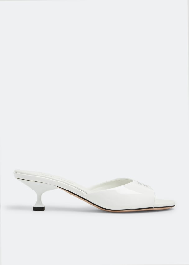 Miu Miu Patent leather sandals for Women - White in UAE | Level Shoes