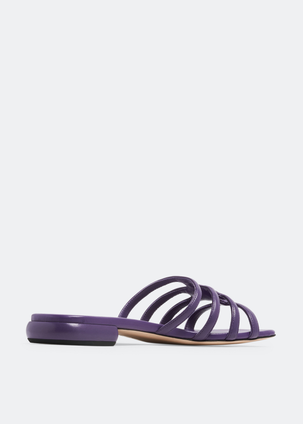 Miu Miu Padded leather sandals for Women - Purple in KSA | Level Shoes