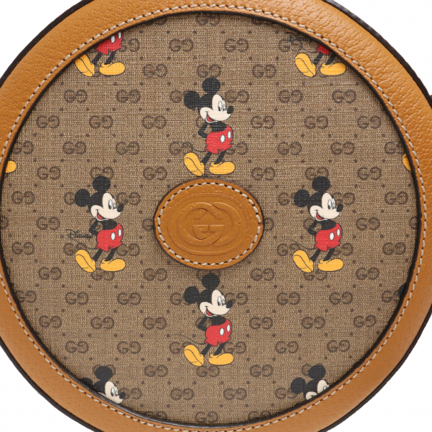 Gucci Disney Mickey Mouse Round Shoulder Bag Printed Mini GG