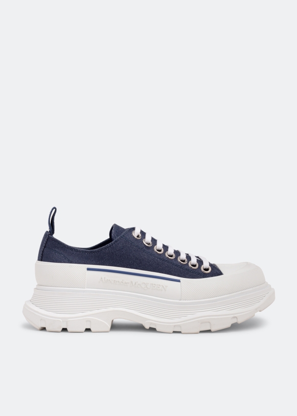 McQueen Tread Slick lace up sneakers for Women Blue in Kuwait Level Shoes