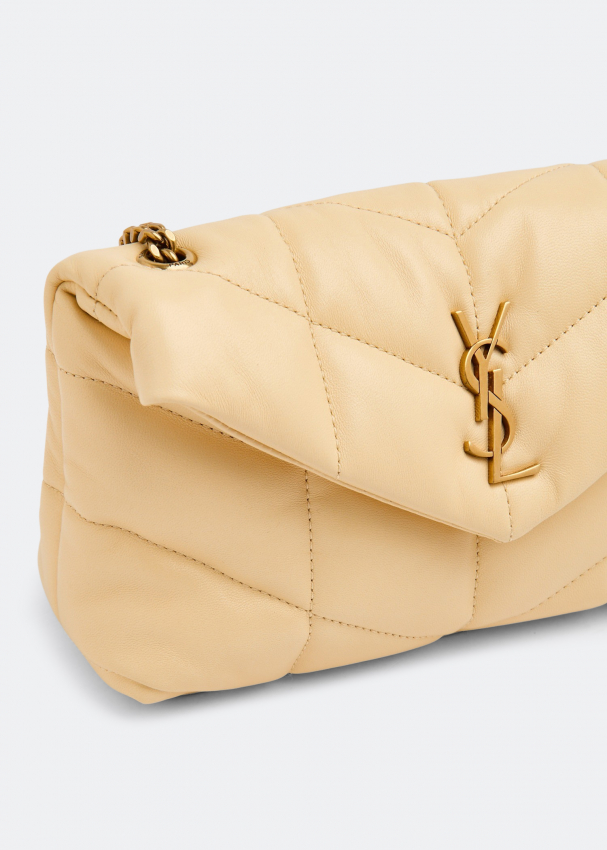 Saint Laurent Monogram Loulou Puffer Mini Leather Shoulder Bag In