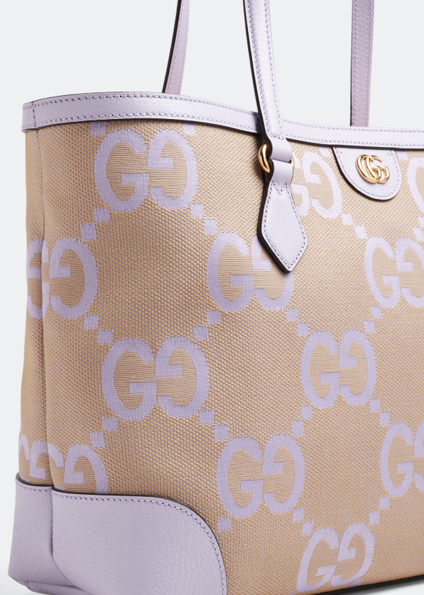 Jumbo GG Medium Canvas Tote Bag in Brown - Gucci