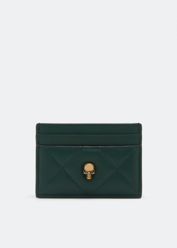 McQueen Skull card holder for Women Green in Bahrain Level Shoes