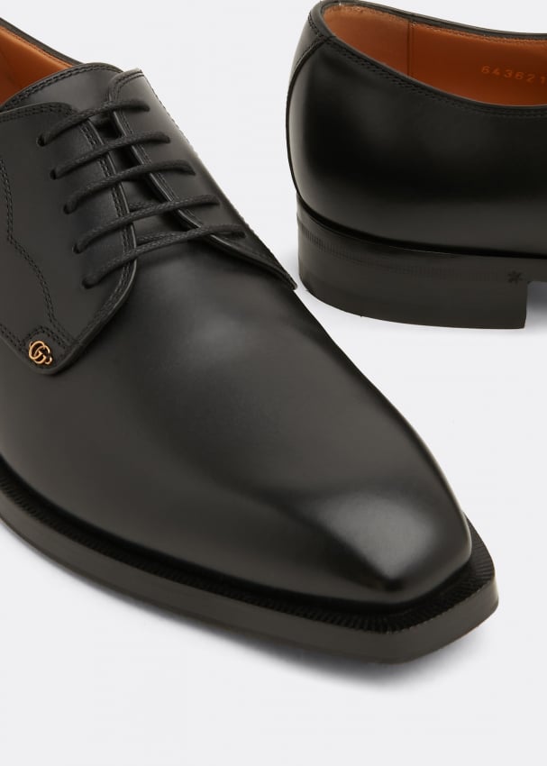 samvittighed Anklage Bøje Gucci Leather lace-up shoes for Men - Black in UAE | Level Shoes