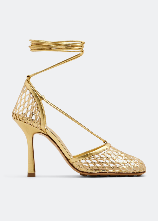 Bottega Veneta Stretch sandals for Women Gold in Bahrain Level Shoes