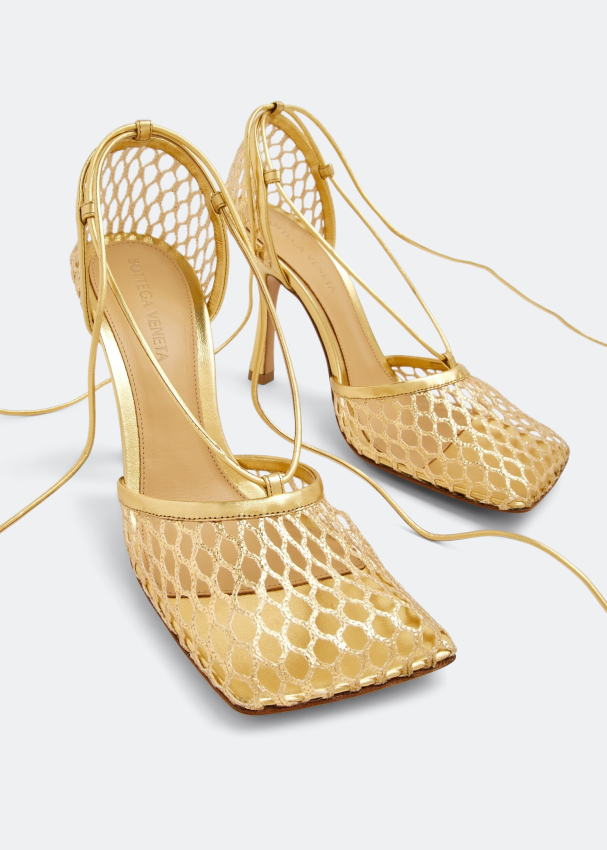 Bottega Veneta Stretch sandals for Women Gold in UAE Level Shoes