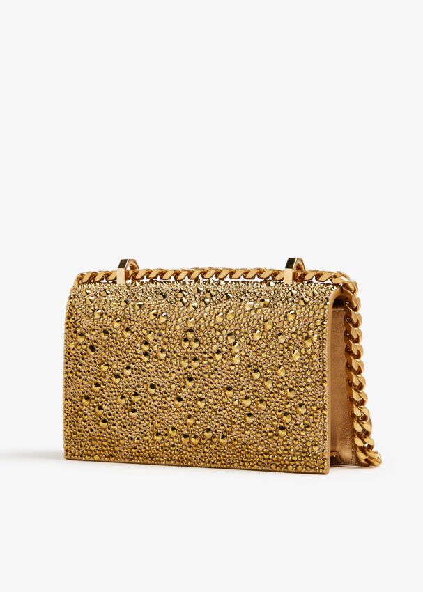 Alexander McQueen Mini jewelled satchel for Women - Gold in UAE | Level ...