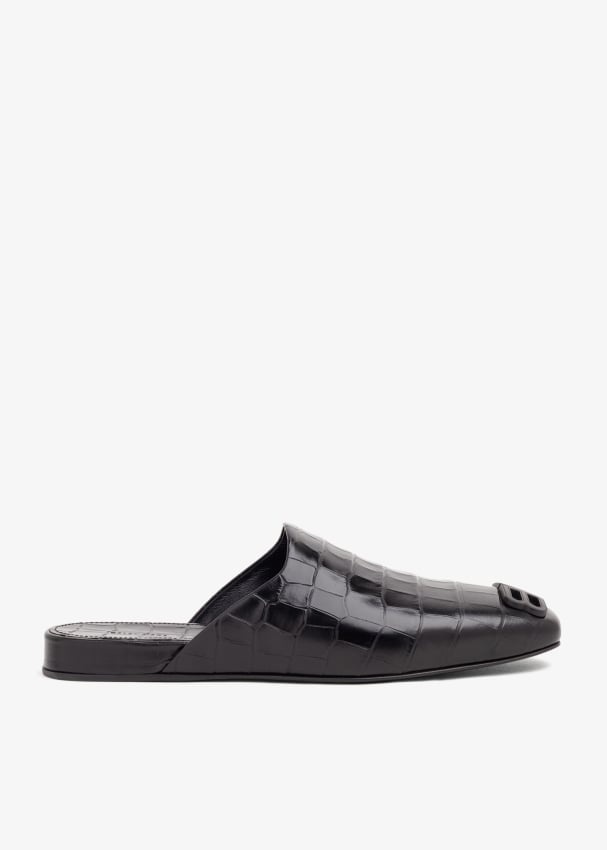 Balenciaga Cosy BB plaque backless loafers for Men Black in UAE