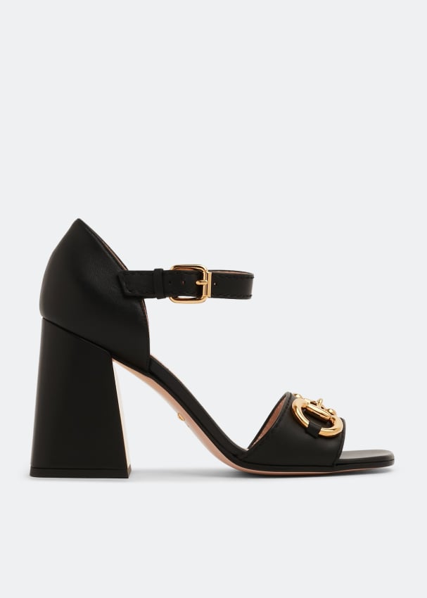 GUCCI 26S HORSEBIT HIGH-HEELED SANDALS 80 MM IN CREAM WHITE GLOSSY CALFSKIN main image 1