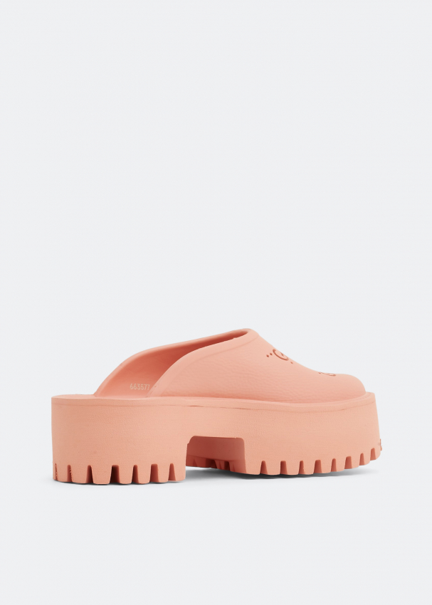 Gucci pink slip on shoes online