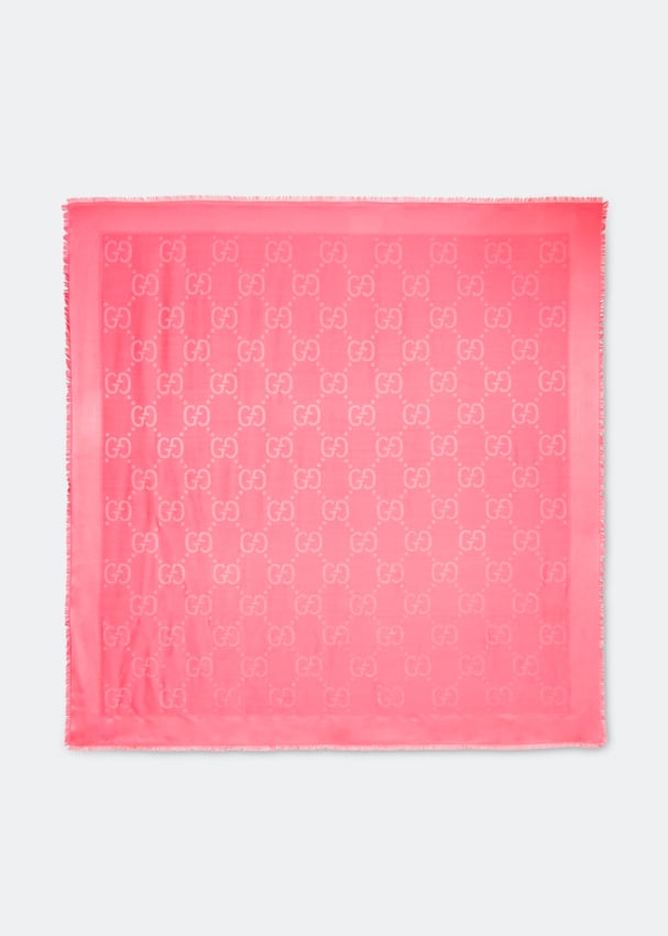 Gucci GG jacquard silk wool scarf for Women Pink in UAE Level