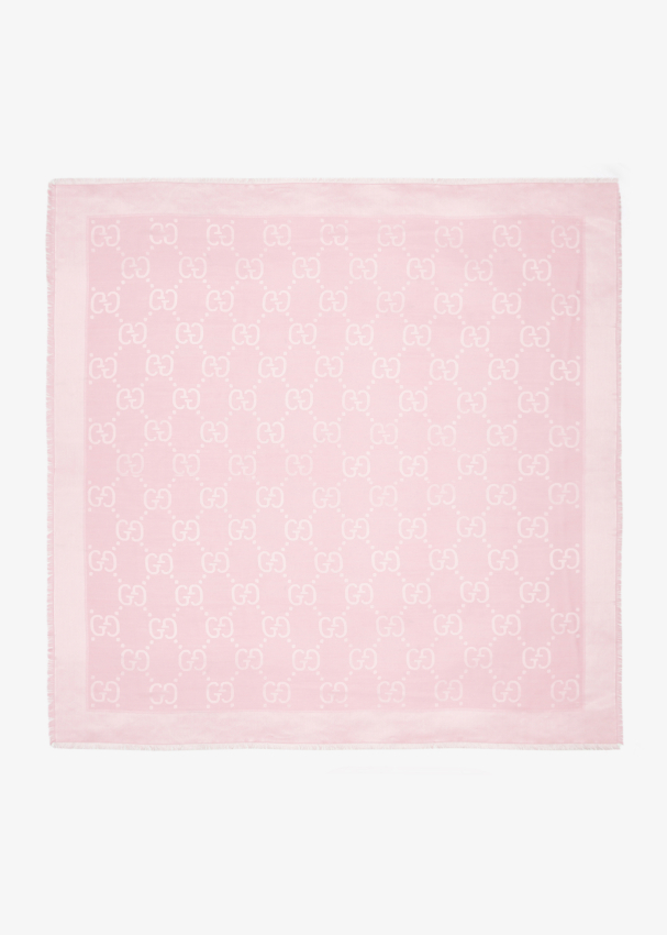 Gucci GG Jacquard silk wool shawl for Women Pink in UAE Level