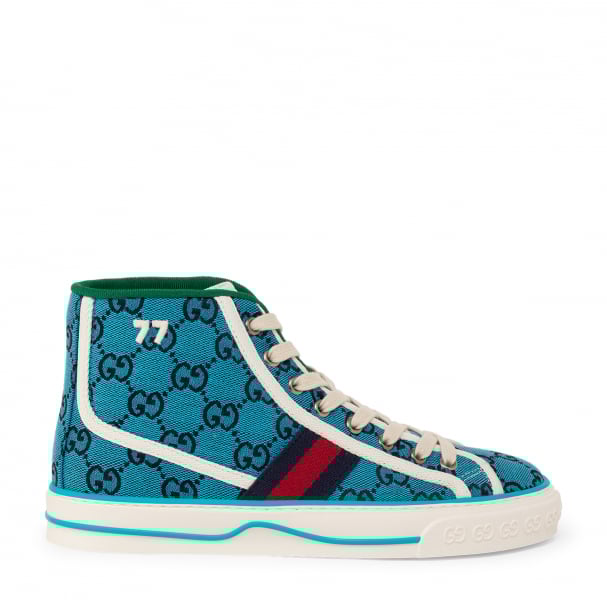 Blue gucci high tops on sale