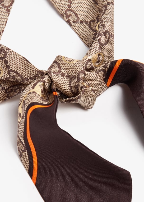Gucci silk neck scarf hot sale
