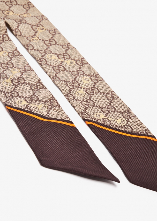 Gg bee silk neck scarf on sale