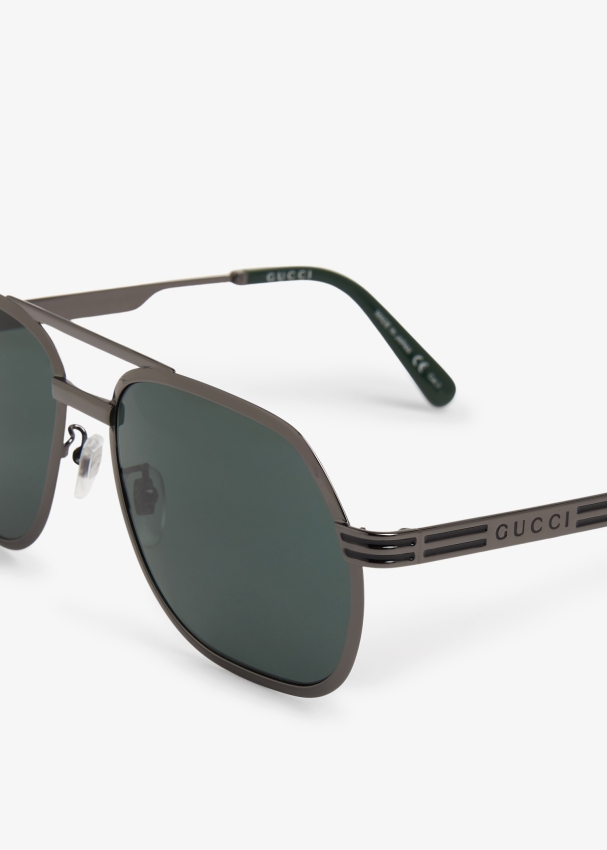 Gucci Navigator frame sunglasses for Men Grey in UAE Level Shoes