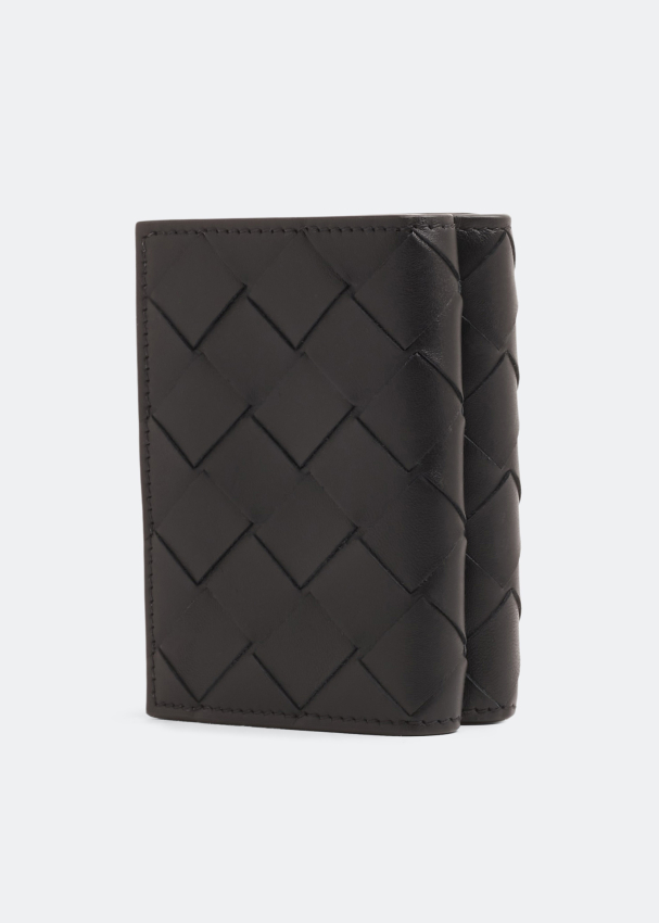 Bottega Veneta Tiny tri fold wallet for Men Black in Bahrain Level Shoes