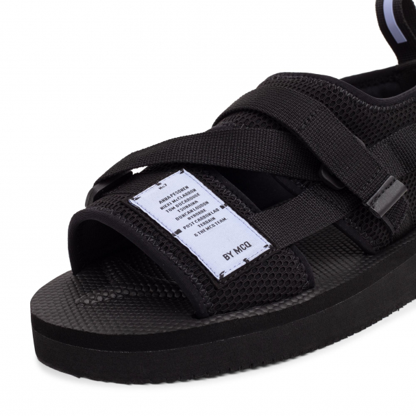 MCQ BR 7 criss cross sandals for Women Black in UAE Level Shoes