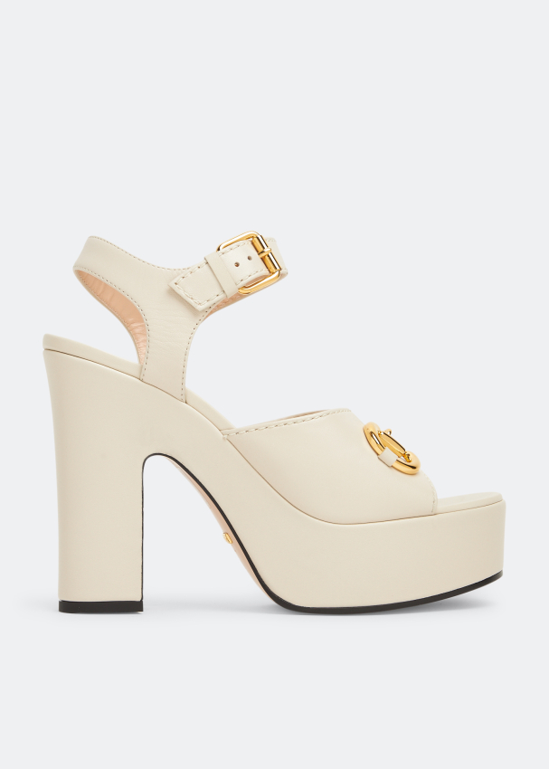 Gucci Horsebit platform sandals for Women White in UAE Level Shoes
