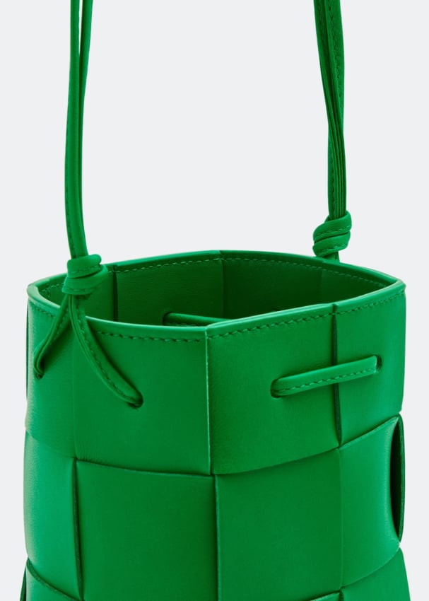 Bottega Veneta Mini Cassette bucket bag for Women - Green in Kuwait