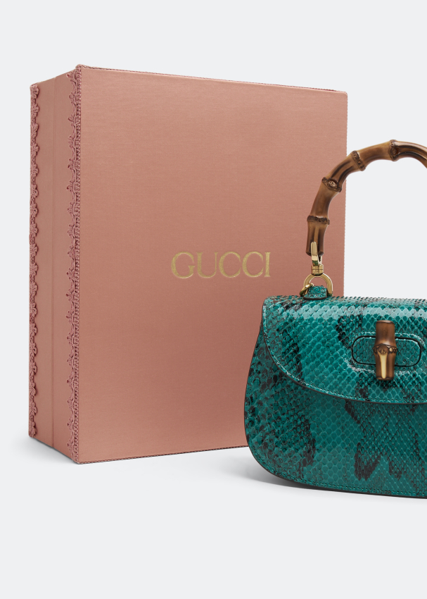 Gucci Bamboo 1947 crocodile top handle bag