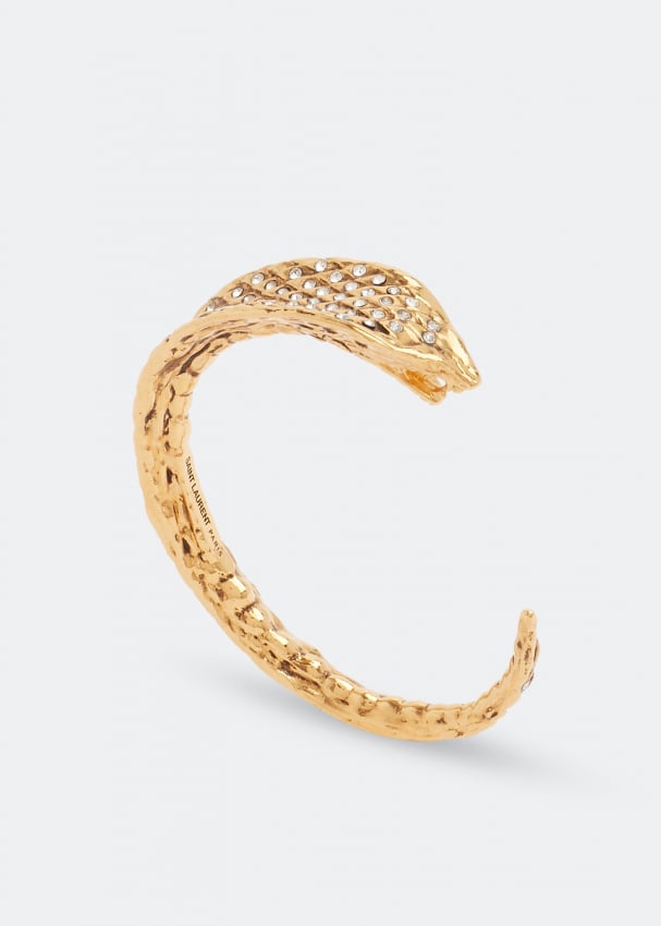 Saint Laurent Rhinestone cobra bracelet for Women Gold in UAE Level Shoes