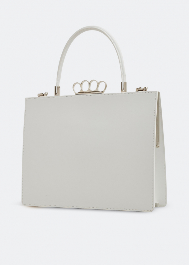 McQueen Four Ring Frame bag for Women - White in UAE | Level